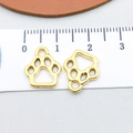 Ciondoli dorati con impronta di zampa in lega per creazione di gioielli fai-da-te - Dog Paw Shape (20592)