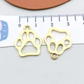 Ciondoli zampa di cane in lega dorata per braccialetti fai-da-te e gioielli, 20mm - Dog Paw Shape (20602)