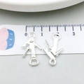 Silberlegierung Weinöffner Anhänger für DIY-Armbänder und Halsketten Schmuck - Hellsilber Öffner (20801)