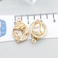Pendentif fleur de rose en alliage or KC détaillé de 1,5cm pour création de bijoux - Rose Creuse (20504) / 18*12MM