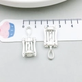 Zwei silberne Flaschenöffner-Anhänger aus Legierung für DIY-Schmuck und Halsketten - Hellsilber Öffner (20804)