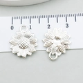 Silver alloy sunflower pendant charm for DIY jewelry with petal texture and scale measure - Sunflower (20448)