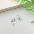Silver alloy leaf charms for DIY jewelry making with realistic vein texture details - Leaf Style (3569)