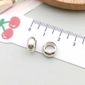 Due perle distanziatrici a cilindro in argento lucido 8mm per creazione gioielli - Tondo (15679)