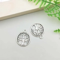 Antique silver tree of life charm pendant for handmade jewelry making accessories - Tree of Life Style (4088)