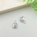 Antique silver Tai Chi Yin Yang charm for DIY jewelry making handmade accessories - Tai Chi Style (4371)