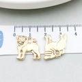 Χρυσό μενταγιόν σκύλου παγκ από κράμα με χάρακα για DIY κατασκευή κοσμημάτων - Παγκ Χρυσό KC 16*15mm