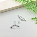 Silver alloy hanger charms with floral engraving for DIY jewelry making - Hanger Shape (4863)
