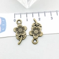 Antique bronze sunflower charm pendant for DIY jewelry, measuring approximately 2.5-3cm - Sunflower (20496)