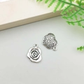 Antique silver rose flower charms for DIY jewelry making earrings and bracelets - Rose Flower Style (B89)