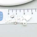 Silver alloy dog charm pendant with I Love My Dog engraving for DIY jewelry making - Bright Silver I Love Dog (20550)