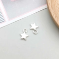 Pendentifs étoiles en argent poli pour la création de bijoux DIY et colliers - Étoile Argent Antique 9*12mm (5812)