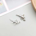 Pendentifs dinosaures en alliage argenté pour colliers et bracelets DIY, lot de deux pièces - Dinosaure Argent Antique 10*20mm (B90)
