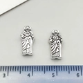 Antique silver St. Jude cross alloy charm beads for DIY religious necklace bracelets - Saint Portrait Spacer Bead (14713)
