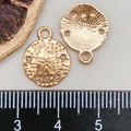Golden sea star sand dollar alloy jewelry charms with multi-hole connector for DIY jewelry - Starfish Pendant (18315) / 12*16mm