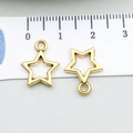 Pendenti a stella in lega d'oro per gioielli fai da te mostrati con un righello - Pentagramma Cavo (20828)