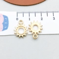 Golden sun shaped alloy charms with measurement scale for DIY jewelry making - KC Gold Sun (20874)