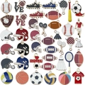 Assorted sports charms including soccer, basketball and baseball for DIY jewelry making - Mixed Sport Series
