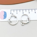 Antique silver moon and star alloy pendant charms for DIY jewelry making sets - Antique Silver Moon Star (9064)