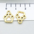 Ciondoli a forma di zampa in lega dorata per collane e bracciali personalizzati fai-da-te - Cat Paw Shape (20592)
