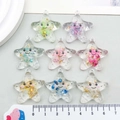 Colgantes de estrella en resina con flores secas y pan de oro para joyería creativa - Estrella de Mar de Lentejuelas (19714)