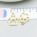 Ciondolo a zampa di gatto dorato in lega per creazione di gioielli fai da te - Cat Paw Shape (20602)