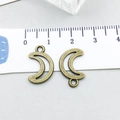 Antique bronze crescent moon alloy pendants for DIY jewelry making and earrings - Antique Bronze Hollow Moon (20865)