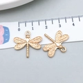Pendentif libellule dorée avec ailes évidées pour la création de bijoux DIY - Libellule Or KC (20136) / Or KC