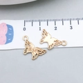 Pendentif papillon doré en alliage pour création bijoux DIY avec motifs d'ailes creux - Papillon Or KC (20139) / Or KC