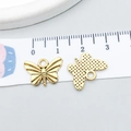Pendentif papillon doré en alliage pour bijoux DIY avec détails d'ailes ciselés - Papillon Or Antique (20174) / Or antique