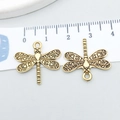 Pendentif libellule en alliage or antique avec design ajouré pour bijoux DIY - Libellule Or Antique (20175) / Or antique