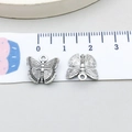 Pendentif papillon argent antique 1,6 cm de large avec détails recto et verso - Papillon Argent Antique (10049) / Argent antique