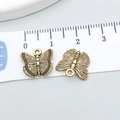 Pendentif papillon en alliage or antique pour bijoux DIY avec textures d'ailes fines - Papillon Or Antique (20177) / Or antique