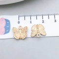 Pendentifs papillon dorés en alliage texturé pour la création de bijoux DIY - Papillon Or KC (20145) / Or KC