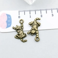 Antiker Bronze-Katzenanhänger aus Legierung für DIY-Schmuck, 2,5 cm Höhe - Antik-Bronze Katze 21*11mm (20612)