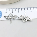 Pendentif libellule en alliage argent antique pour bracelets et colliers DIY avec mesure - Libellule Argent Antique (10367) / Argent antique