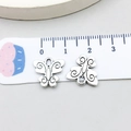 Pendentifs papillon en argent vintage pour colliers DIY avec motifs à volutes - Papillon Argent Antique (10420) / Argent antique