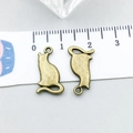 Anhänger aus antikbronze Legierung in Katzenform für DIY-Schmuck und Ohrringe Design - Antik-Bronze Katze 17*9mm (20618)