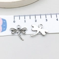 Pendentif libellule en argent antique avec détails d'ailes et mesure pour bijoux DIY - Libellule Argent Antique (17372) / Argent antique