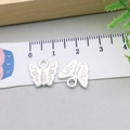 Pendentifs papillon en métal argenté pour bijoux DIY avec détails gravés fins - Papillon Argent Brillant (20185) / Argent Brillant