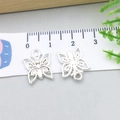 Pendentifs papillon en alliage argenté poli pour la création de bijoux DIY 1.5-2cm - Papillon Argent Brillant (20187) / Argent Brillant