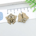 Pendentifs papillon en bronze antique pour bijoux avec textures d'ailes détaillées - Papillon Bronze Antique (20151) / Bronze Antique