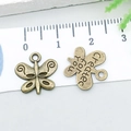 Pendentifs papillon en bronze antique avec gravure pour la création de bijoux DIY - Papillon Bronze Antique (20156) / Bronze Antique