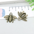 Pendentif abeille en bronze antique pour bijoux DIY avec règle pour référence de 2cm - Abeille Bronze Antique (20157) / Bronze Antique