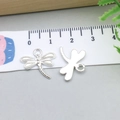 Pendentif libellule argenté avec ailes gravées pour la création de bijoux DIY - Libellule Argent Brillant (20195) / Argent Brillant