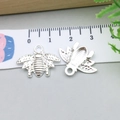 Pendentif abeille en alliage argenté pour la fabrication de bijoux DIY et colliers - Abeille Argent Brillant (20196) / Argent Brillant