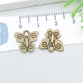 Pendentifs papillon en bronze antique avec reliefs pour création de bijoux 2,5cm - Papillon Bronze Antique (20160) / Bronze Antique