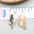Halloween black enamel raven with crescent moon charm for DIY jewelry making - Black Enamel Cloud Raven (18114)