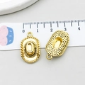 Pendentif chapeau de cowboy doré en alliage avec détails double face et règle de mesure - 1 Pièce Chapeau de Cowboy Or Antique 23*13mm (19240)