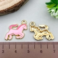 Pendentif cheval en émail rose et alliage pour création de bijoux DIY et colliers - 1 Pièce Poney Émail Rose 20*15mm (21847)